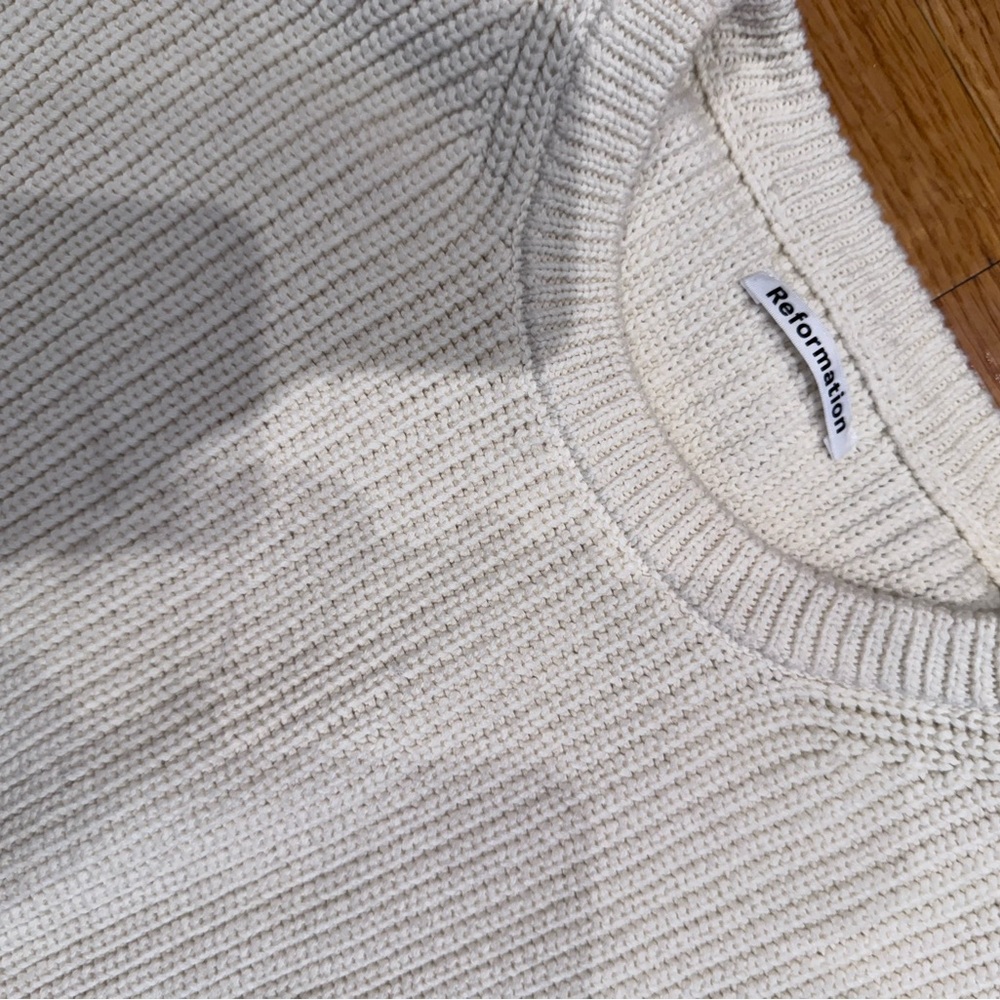Reformation Cream Sweater